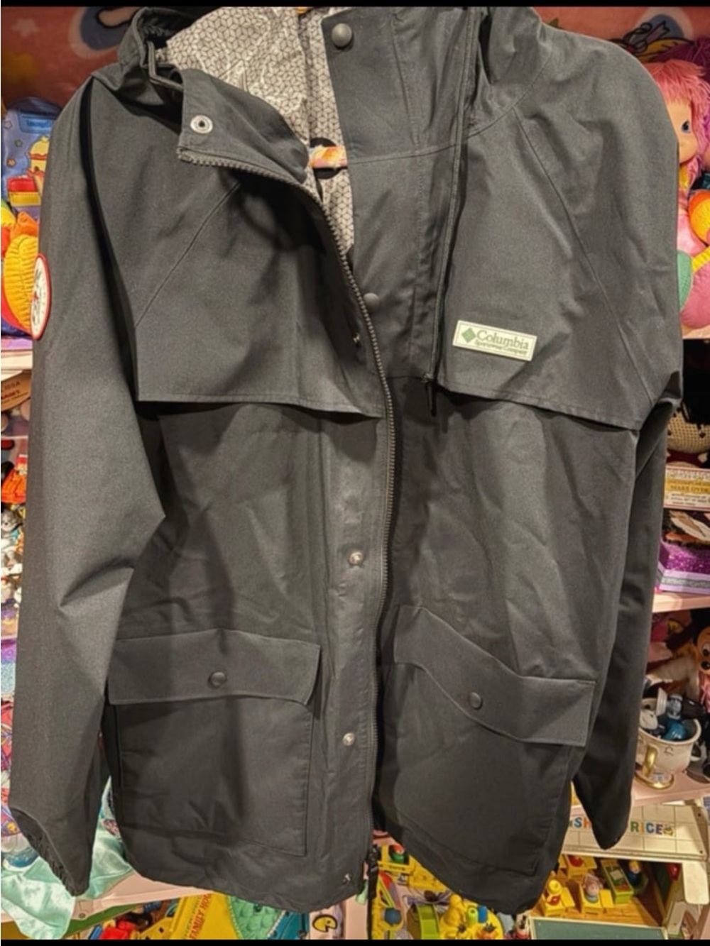 Columbia Disney Black Waterproof Hooded Jacket